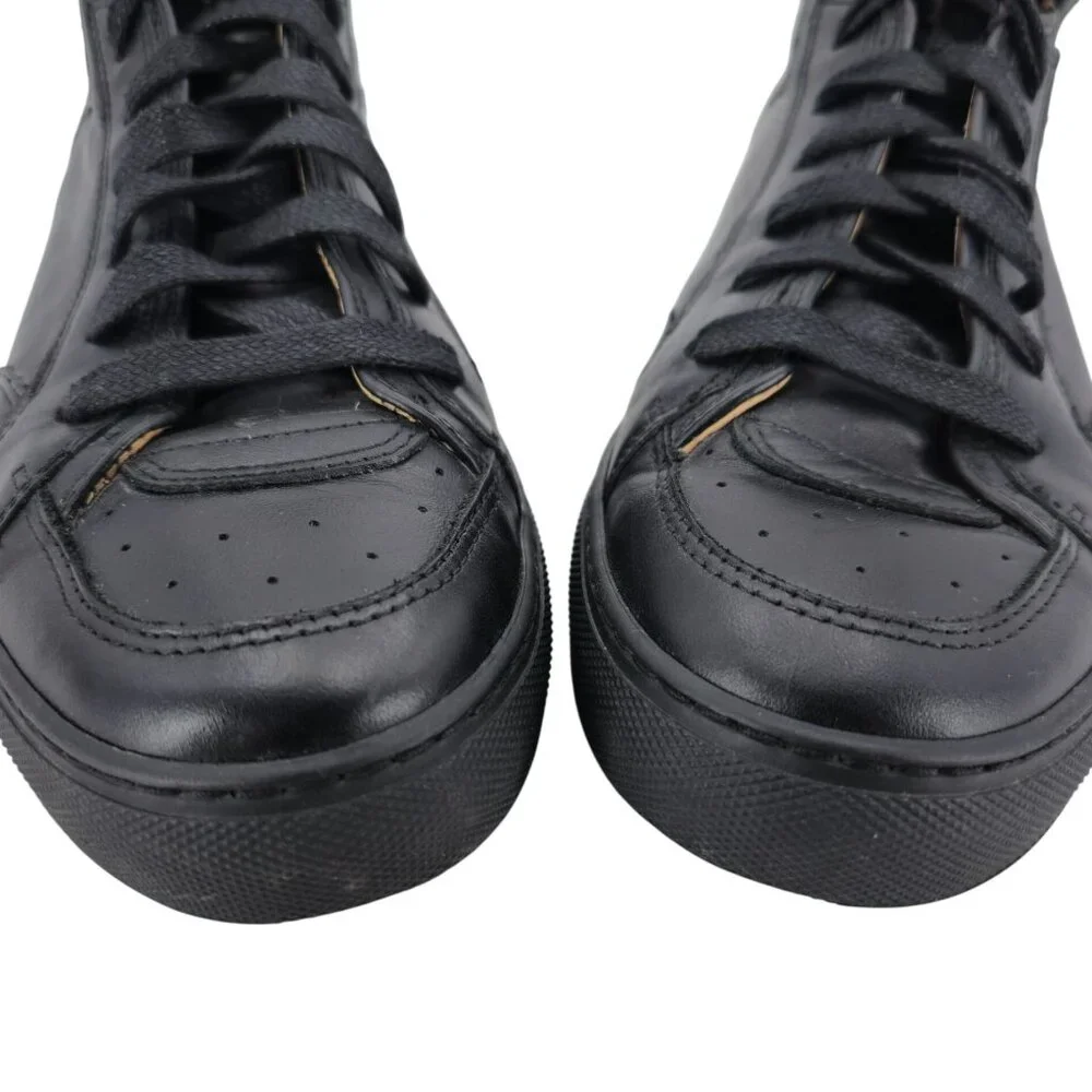 MM6 Maison Margiela Black Nappa Calfskin High Top Sneakers Mens 7 Casual Shoes - Picture 6 of 10